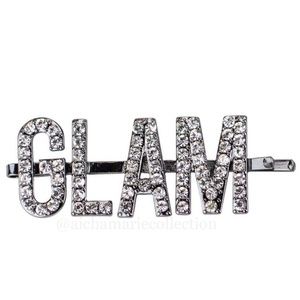 GLAM word Hair Clip